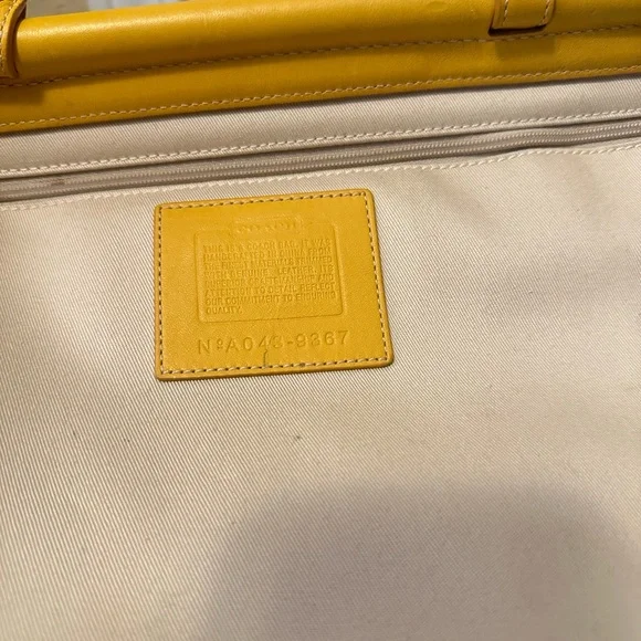 Coach Vintage Tote Bag, Yellow and Lime Green - Picture 11 of 15
